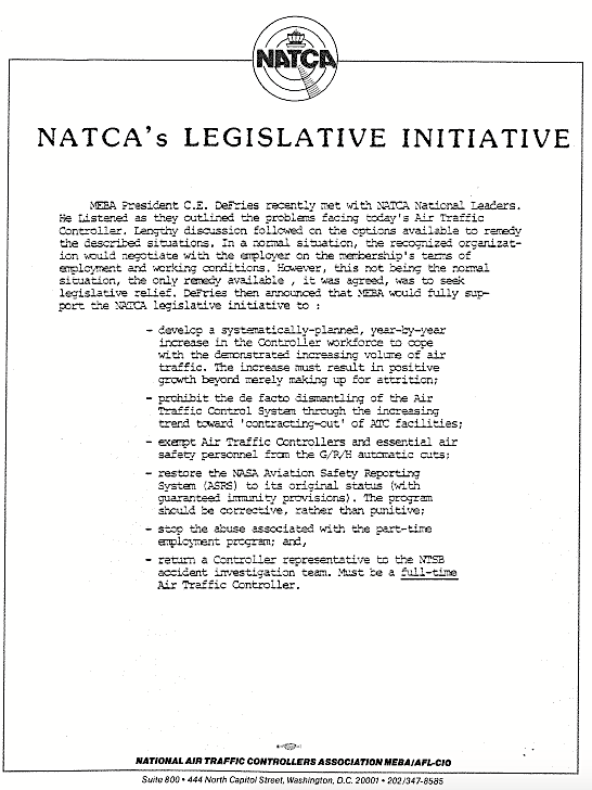 NATCAs Legislative Initiative
